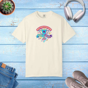 Retro Colorful Award Tee - Employee of the Month Trophy - Dipaliz - Ivory / l - T-shirt