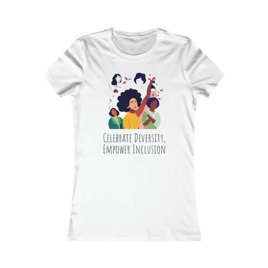 Rock Inclusion & Celebrate Diversity with our Trendy Women’s Tee - s / White T-shirt