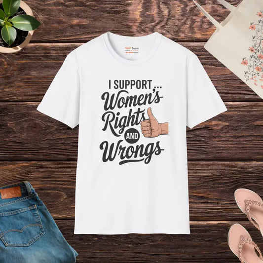 Bold & Comfy Unisex Softstyle Tee: Support Women’s Rights - Xs / White T-shirt