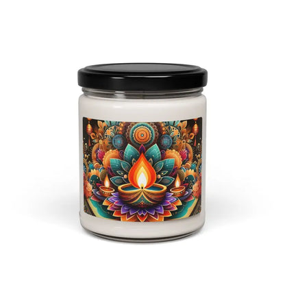 Enchant your Home with Scented Soy Diwali Diya Candles - Cinnamon Vanilla / 9oz Decor