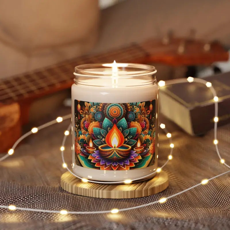 Enchant your Home with Scented Soy Diwali Diya Candles - Clean Cotton / 9oz Decor