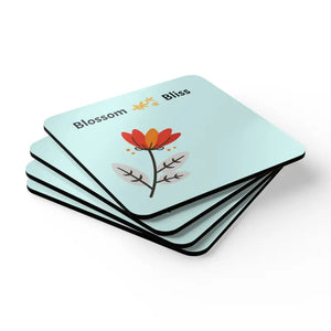 Corkwood Coaster Set - Vibrant Floral Protection - Dipaliz - Cork / 3.75’’ × / Square - Coasters