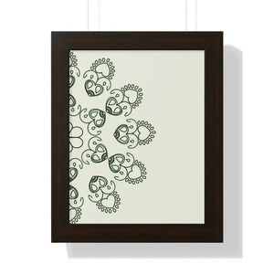 Framed Vertical Poster - Mandal Design Women Fashion Zen - Dipaliz - 11’’ × 14’’ / Walnut - Posters Prints & Visual