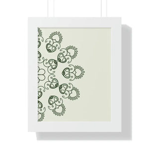 Framed Vertical Poster - Mandal Design Women Fashion Zen - Dipaliz - 11’’ × 14’’ / White - Posters Prints & Visual