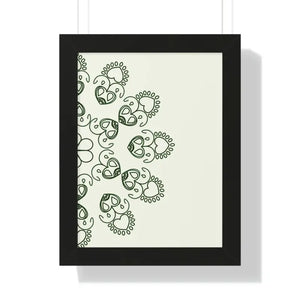 Framed Vertical Poster - Mandal Design Women Fashion Zen - Dipaliz - 12″ × 16″ / Black - Posters Prints & Visual Artwork