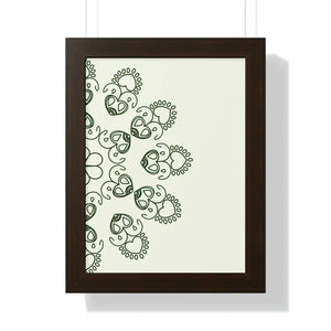 Framed Vertical Poster - Mandal Design Women Fashion Zen - Dipaliz - 12″ × 16″ / Walnut - Posters Prints & Visual