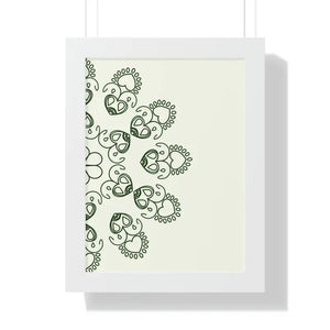 Framed Vertical Poster - Mandal Design Women Fashion Zen - Dipaliz - 12″ × 16″ / White - Posters Prints & Visual Artwork