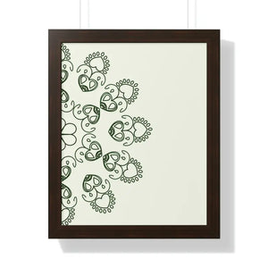 Framed Vertical Poster - Mandal Design Women Fashion Zen - Dipaliz - 16″ × 20″ / Walnut - Posters Prints & Visual