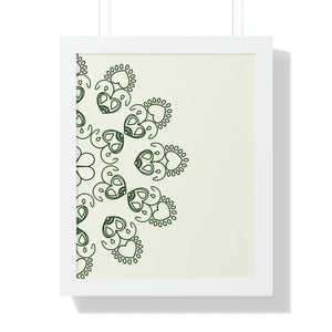 Framed Vertical Poster - Mandal Design Women Fashion Zen - Dipaliz - 16″ × 20″ / White - Posters Prints & Visual Artwork