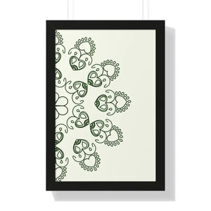 Framed Vertical Poster - Mandal Design Women Fashion Zen - Dipaliz - 16″ × 24″ / Black - Posters Prints & Visual Artwork