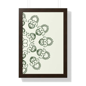 Framed Vertical Poster - Mandal Design Women Fashion Zen - Dipaliz - 16″ × 24″ / Walnut - Posters Prints & Visual