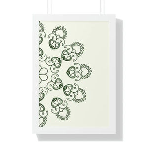 Framed Vertical Poster - Mandal Design Women Fashion Zen - Dipaliz - 16″ × 24″ / White - Posters Prints & Visual Artwork