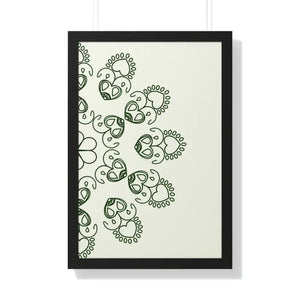 Framed Vertical Poster - Mandal Design Women Fashion Zen - Dipaliz - 20’’ × 30’’ / Black - Posters Prints & Visual