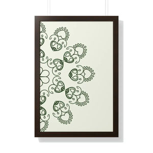 Framed Vertical Poster - Mandal Design Women Fashion Zen - Dipaliz - 20’’ × 30’’ / Walnut - Posters Prints & Visual