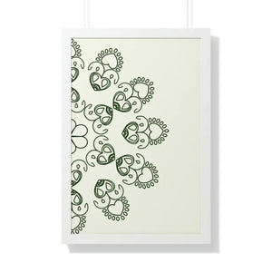 Framed Vertical Poster - Mandal Design Women Fashion Zen - Dipaliz - 20’’ × 30’’ / White - Posters Prints & Visual