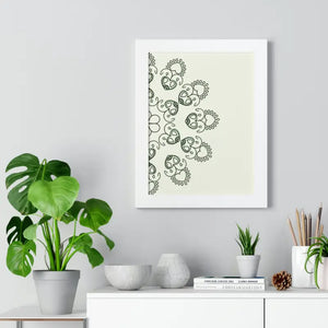 Framed Vertical Poster - Mandal Design Women Fashion Zen - Dipaliz - Posters Prints & Visual Artwork