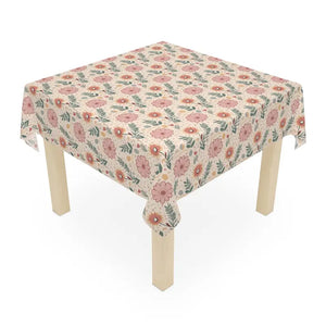 Pink Floral Tablecloth - Captivating Design - Dipaliz - one Size / White - Tablecloths