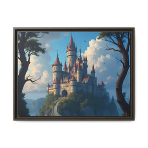 Stunning Canvas Wraps Enchanting Castle Fantasy Wall Art - Dipaliz - 24″ x 18″ (horizontal) / 1.25’’ / Espresso - Prints