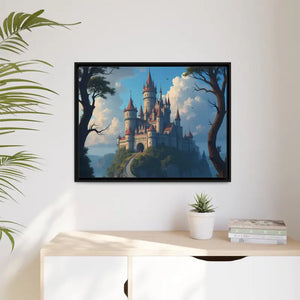 Stunning Canvas Wraps Enchanting Castle Fantasy Wall Art - Dipaliz - 32’’ x 24’’ (horizontal) / 1.25’’ / Black - Prints