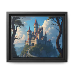 Stunning Canvas Wraps Enchanting Castle Fantasy Wall Art - Dipaliz - 10″ x 8″ (horizontal) / 1.25’’ / Black - Prints