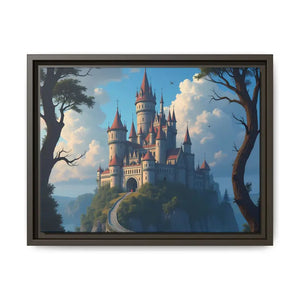 Stunning Canvas Wraps Enchanting Castle Fantasy Wall Art - Dipaliz - 16″ x 12″ (horizontal) / 1.25’’ / Espresso - Prints