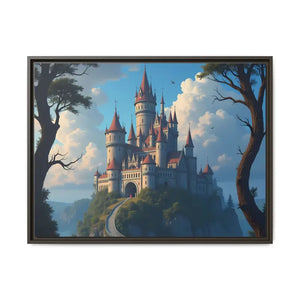 Stunning Canvas Wraps Enchanting Castle Fantasy Wall Art - Dipaliz - 32’’ x 24’’ (horizontal) / 1.25’’ / Espresso