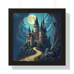 Vibrant Canvas Frame Enchanting Castle Art Decor - Dipaliz - 16″ x / Black - Prints
