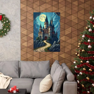 Enchanting Castle Matte Vertical Poster - Magical Wall Art - Dipaliz - Visual Artwork