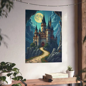 Enchanting Castle Matte Vertical Poster - Magical Wall Art - Dipaliz - Visual Artwork