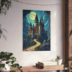 Enchanting Castle Matte Vertical Poster - Magical Wall Art - Dipaliz - Visual Artwork
