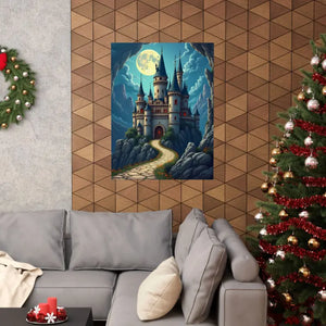Enchanting Castle Matte Vertical Poster - Magical Wall Art - Dipaliz - Visual Artwork
