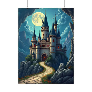 Enchanting Castle Matte Vertical Poster - Magical Wall Art - Dipaliz - 22’’ x 30’’ / Visual Artwork