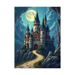 Enchanting Castle Matte Vertical Poster - Magical Wall Art - Dipaliz - Visual Artwork