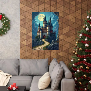 Enchanting Castle Matte Vertical Poster - Magical Wall Art - Dipaliz - Visual Artwork