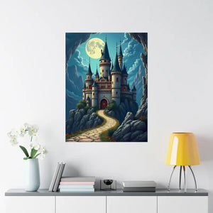 Enchanting Castle Matte Vertical Poster - Magical Wall Art - Dipaliz - Visual Artwork