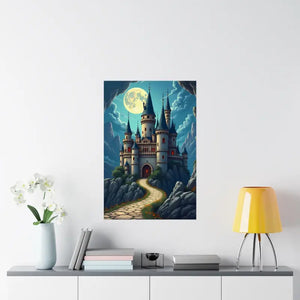 Enchanting Castle Matte Vertical Poster - Magical Wall Art - Dipaliz - Visual Artwork