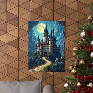 Enchanting Castle Matte Vertical Poster - Magical Wall Art - Dipaliz - Visual Artwork