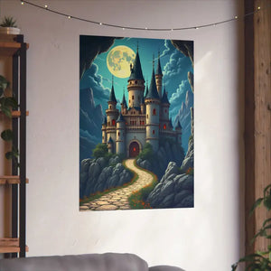 Enchanting Castle Matte Vertical Poster - Magical Wall Art - Dipaliz - Visual Artwork