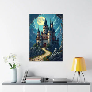 Enchanting Castle Matte Vertical Poster - Magical Wall Art - Dipaliz - Visual Artwork