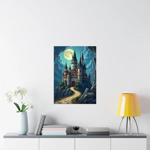 Enchanting Castle Matte – Fairy Tale Art Poster - Dipaliz - Visual Artwork