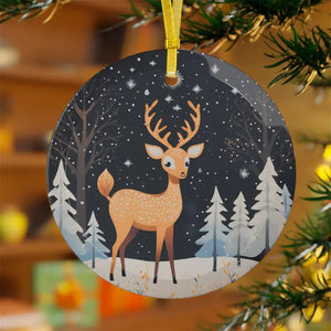Enchanting Christmas Reindeer Glass Ornaments - Magical Sparkle - Dipaliz - Holiday