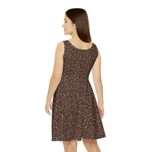 Women’s Skater Dress - Enchanting Flower Pattern - Dipaliz - Dresses
