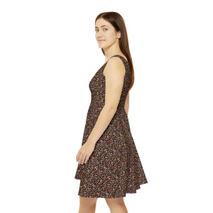 Women’s Skater Dress - Enchanting Flower Pattern - Dipaliz - Dresses