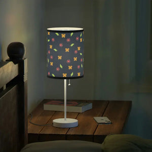 Floral Steel Lamp Base - Blue Mood Lighting Decor - Dipaliz - Lamps