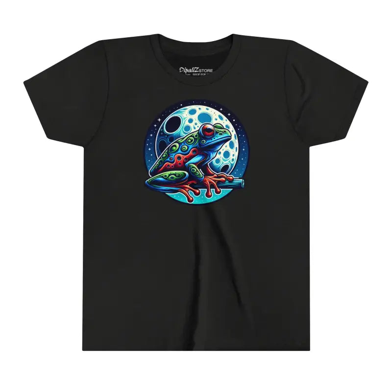 Enchanting Frog & Moon Youth Tee: Comfort Meets Style - Black Heather / s Kids Clothes