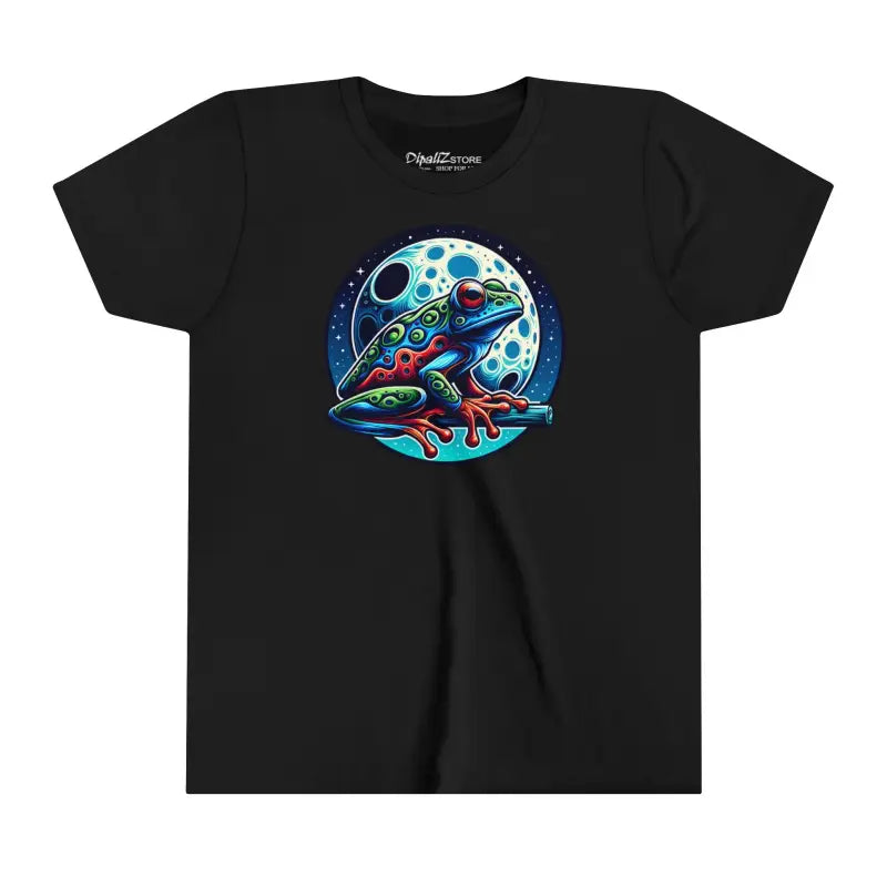 Enchanting Frog & Moon Youth Tee: Comfort Meets Style - Black / s Kids Clothes