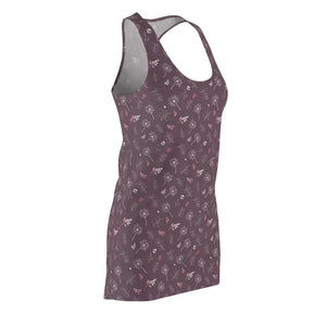 Mauve Racerback Dress - Dandelion Print Magic Style - Dipaliz - Dresses