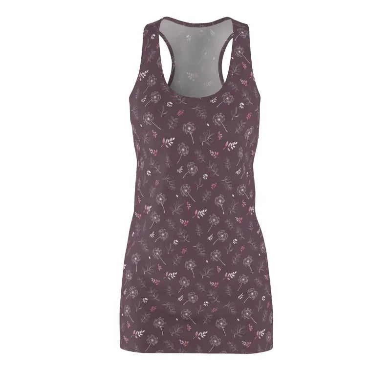 Captivating Mauve Racerback Dress: Whimsical Style Awaits! - Dresses