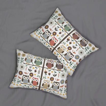 Enchant your Space with a Cozy Owl Lumbar Pillow - 20’’ × 14’’ Home Decor