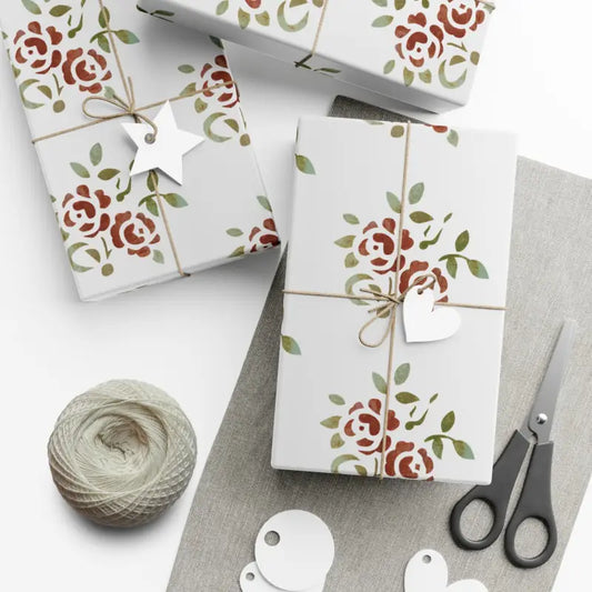 Unwrap Splendor: Roses & Ribbons Gift Wrap Papers - 30’’ x 20’’ / Matte Home Decor